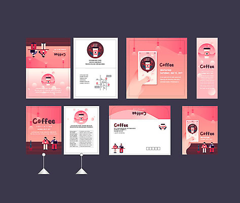 템플릿 손 배너템플릿 여자 남자 커피 이벤트 성인 두명 세트 현수막 전단 엽서 초대장 약도 테이크아웃컵 소봉투 행사세트 행사템플릿 AI파일 배너 음료 지도 편지봉투 카드_감사 사람 신체부위 컵 편지 홍보물 파일형식 벡터