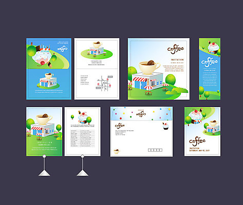 템플릿 배너템플릿 이벤트 사람없음 강 세트 정원 카페 원두 현수막 커피잔 컵케이크 전단 엽서 초대장 약도 소봉투 행사세트 행사템플릿 AI파일 배너 커피 지도 편지봉투 잔 카드_감사 케이크 상점 편지 홍보물 파일형식 벡터