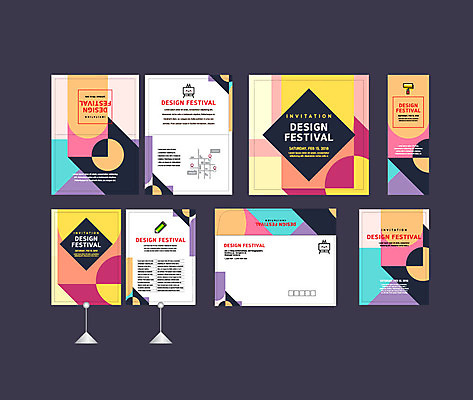 도형 템플릿 디자인 배너템플릿 이벤트 사람없음 세트 컬러풀 사각형 현수막 원형 전단 엽서 초대장 약도 소봉투 행사세트 행사템플릿 AI파일 배너 컬러 지도 편지봉투 카드_감사 편지 홍보물 파일형식 벡터