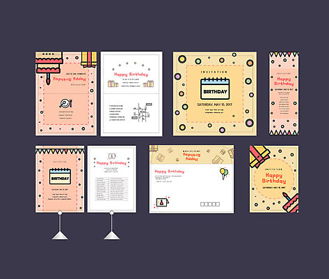 템플릿 배너템플릿 이벤트 사람없음 선물상자 세트 달력 현수막 생일파티 생일케이크 전단 엽서 초대장 풍선 약도 소봉투 행사세트 행사템플릿 AI파일 배너 지도 편지봉투 카드_감사 선물 상자 케이크 생일 편지 홍보물 파일형식 벡터