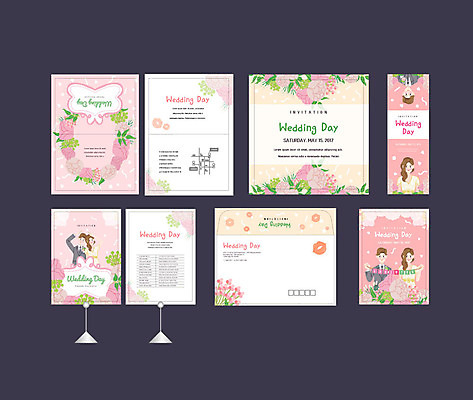 템플릿 부부 배너템플릿 여자 남자 결혼 이벤트 성인 두명 세트 화환 현수막 전단 엽서 초대장 약도 신랑신부 소봉투 행사세트 행사템플릿 AI파일 배너 커플 꽃 신부_웨딩 신랑 지도 편지봉투 카드_감사 사람 편지 홍보물 파일형식 벡터