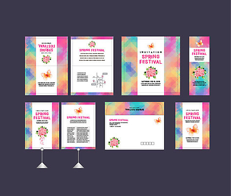 템플릿 배너템플릿 꽃 나비 이벤트 사람없음 세트 축제 봄 현수막 전단 엽서 초대장 약도 소봉투 행사세트 행사템플릿 AI파일 식물 배너 계절 곤충 지도 편지봉투 카드_감사 편지 홍보물 파일형식 벡터