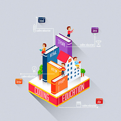 전신 학생 여자 교육 남자 일러스트 학교 정보기술 여러명 책 컴퓨터교육 프로그램 사물인터넷 4차산업 코딩 국내일러스트 AI파일 산업 다수 기술 사람 파일형식 벡터