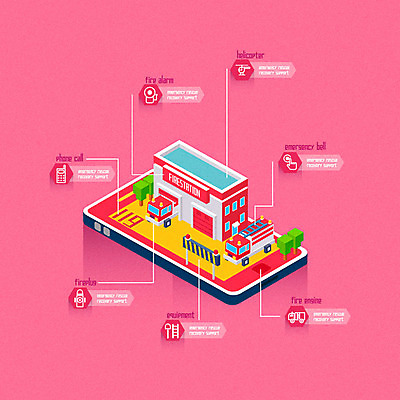 일러스트 정보기술 사람없음 스마트폰 무전기 소방차 119 사이렌 소방서 소방시설 소방헬리콥터 사물인터넷 4차산업 국내일러스트 AI파일 산업 자동차 무선통신 기술 핸드폰 스마트기기 소방 시설 전화번호 파일형식 벡터