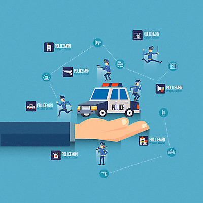 전신 손 남자 일러스트 정보기술 여러명 성인 신체부위 확성기 총 경찰 무전기 경찰차 경찰서 사이렌 사물인터넷 4차산업 국내일러스트 AI파일 직업 산업 무기 다수 자동차 무선통신 기술 사람 파일형식 벡터