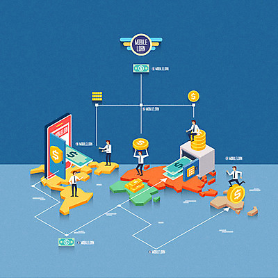 전신 남자 세계지도 지폐 일러스트 모바일 정보기술 여러명 성인 스마트폰 달러 금고 대출 사물인터넷 핀테크 4차산업 국내일러스트 AI파일 산업 다수 지도 돈 기술 사람 금융 핸드폰 스마트기기 세계 파일형식 벡터