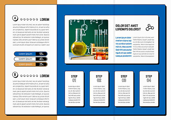 템플릿 표지디자인 북디자인 출판디자인 내지 리플렛 북커버 3단접지 실험기구 사람없음 세트 실험실 DNA 비커 순서 실린더 이미지템플릿 AI파일 과학 실험 생명공학 파일형식 벡터