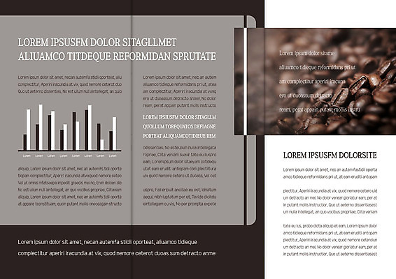 템플릿 표지디자인 북디자인 출판디자인 내지 리플렛 북커버 3단접지 그래프 사람없음 세트 원두 이미지템플릿 AI파일 커피 파일형식 벡터