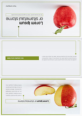 템플릿 표지디자인 북디자인 출판디자인 표지 리플렛 북커버 3단접지 사람없음 세트 물방울 사과 사과한쪽 이미지템플릿 AI파일 과일 파일형식 벡터