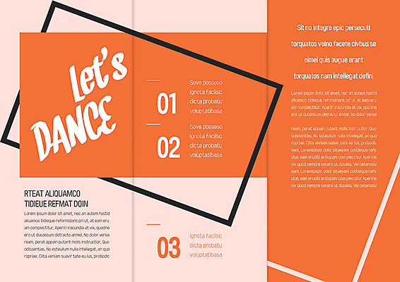 템플릿 표지디자인 북디자인 출판디자인 표지 리플렛 북커버 3단접지 사람없음 세트 주황색 춤 이미지템플릿 AI파일 컬러 문화예술 파일형식 벡터