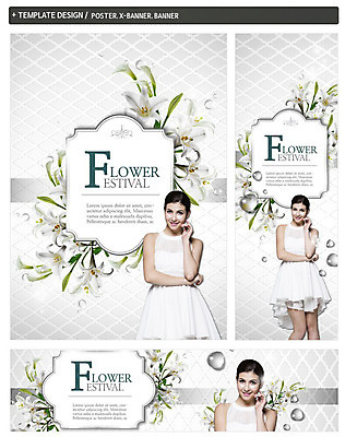 PSD 서양인 외국인 템플릿 배너템플릿 드레스 여자 가로배너 꽃 ZIP 포스터 세로배너 한명 미소 상반신 20대 성인 세트 축제 현수막 물방울 백합 성인여자한명만 식물 1 배너 옷 표정 사람 인종 청년 가로 세로 여자한명만 성인여자만 파일형식