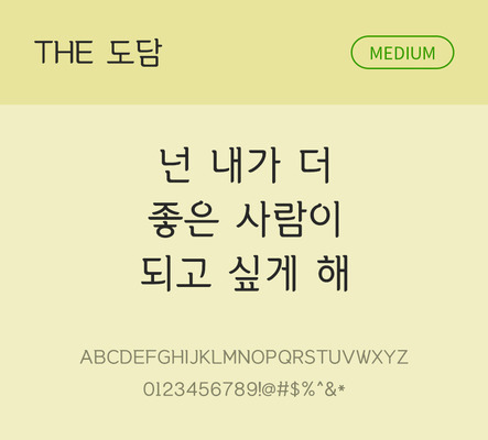 폰트 한글 사람없음 TTF 국문폰트 낱개폰트 설치폰트 디자인서체 베이직서체 미디움체 도담체 문자 파일형식 THE폰트