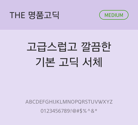 폰트 한글 사람없음 TTF 국문폰트 낱개폰트 설치폰트 베이직서체 미디움체 명품고딕체 문자 파일형식 THE폰트