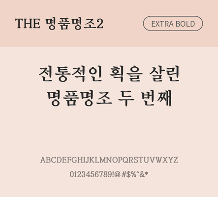 폰트 한글 사람없음 TTF 볼드체 국문폰트 낱개폰트 설치폰트 베이직서체 명품명조2체 문자 파일형식 THE폰트