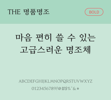 폰트 한글 사람없음 TTF 볼드체 국문폰트 낱개폰트 설치폰트 베이직서체 명품명조체 문자 파일형식 THE폰트