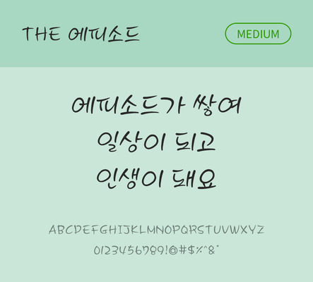 폰트 한글 사람없음 TTF 국문폰트 낱개폰트 설치폰트 디자인서체 미디움체 에피소드체 문자 파일형식 THE폰트