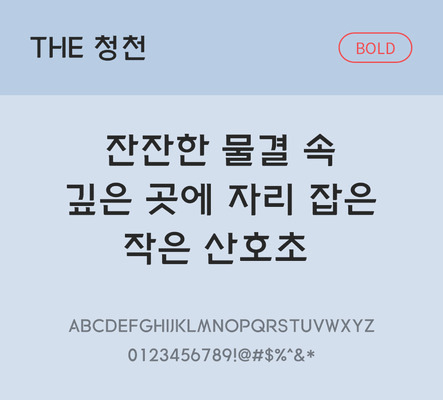 폰트 한글 사람없음 TTF 볼드체 국문폰트 낱개폰트 설치폰트 디자인서체 베이직서체 청천체 문자 파일형식 THE폰트