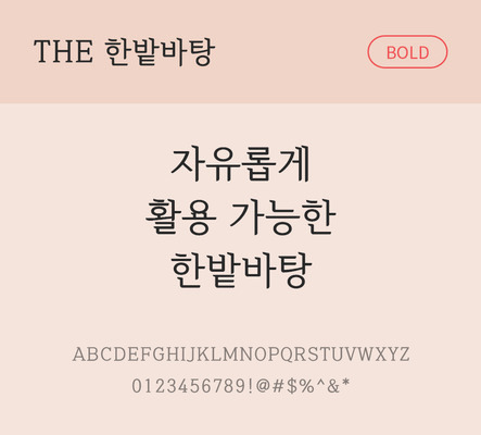 폰트 한글 사람없음 TTF 볼드체 국문폰트 낱개폰트 설치폰트 디자인서체 베이직서체 한밭바탕체 문자 파일형식 THE폰트