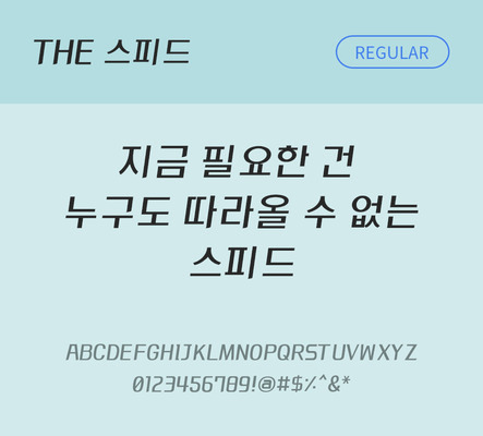 폰트 한글 사람없음 TTF 국문폰트 낱개폰트 설치폰트 디자인서체 스피드체 문자 파일형식 THE폰트