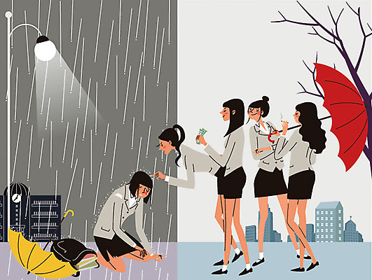 학생 여자 교복 가로등 가방 일러스트 우산 학교 청소년 여러명 10대 전시 비 학대 눈물 넘어짐 학교폭력 힘듦 국내일러스트 AI파일 자연요소 잡화 옷 공공시설 교육 감정 다수 컨셉 모션 날씨 사람 폭력 사회이슈 파일형식 벡터