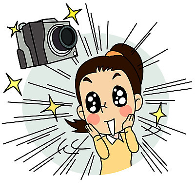 여자 일러스트 한명 상반신 성인 반짝임 세일 카메라 구매 즐거움 신상품 국내일러스트 AI파일 1 감정 모션 사람 전자제품 쇼핑 상품 파일형식 벡터