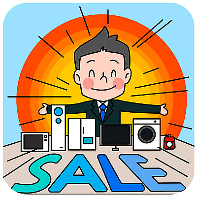 남자 일러스트 한명 상반신 성인 전자제품 세일 텔레비전 가전제품 전자레인지 구매 에어컨 냉장고 청소기 세탁기 국내일러스트 AI파일 1 사람 쇼핑 레인지 청소도구 파일형식 벡터