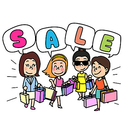 전신 여자 말풍선 일러스트 미소 여러명 성인 쇼핑 쇼핑백 세일 여러개 구매 국내일러스트 AI파일 다수 가방 표정 사람 파일형식 벡터