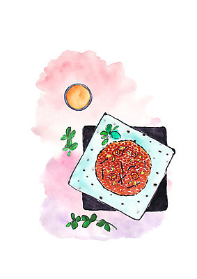 PSD 한국전통 접시 일러스트 나뭇잎 사람없음 전통음식 전통차 찻잔 대추 약식 국내일러스트 전통 식기 음식 잎 잔 한국 차_음료 파일형식