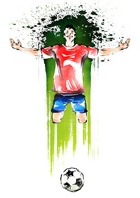 전신 PSD 남자 스포츠 일러스트 캘리그라피 축구공 팔벌리기 붓터치 축구선수 한명 성인 축구 기쁨 월드싸커 국내일러스트 1 감정 공 축구용품 모션 운동선수 사람 구기 파일형식