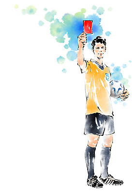 전신 PSD 남자 스포츠 일러스트 캘리그라피 축구공 붓터치 한명 들기 성인 축구 심판 축구화 레드카드 심판복 월드싸커 국내일러스트 1 운동화 공 축구용품 모션 경고 사람 구기 카드_놀이용품 파일형식