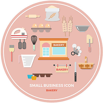 아이콘 간판 사람없음 바구니 계란 빵집 밀 창업 밀가루 주걱 밀대 계량스푼 계량컵 반죽기 소상공인 2D아이콘 AI파일 직업 주방용품 곡류 컵 경제 상점 알 가루 상인 자영업 계량 파일형식 벡터
