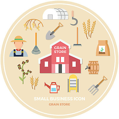 아이콘 남자 곡류 한명 성인 새싹 상점 물뿌리개 벼 쌀 농부 삽 창업 이삭 비닐하우스 낫 곡괭이 모종 물동이 소상공인 2D아이콘 AI파일 식물 직업 1 농업 사람 경제 상인 자영업 파일형식 벡터