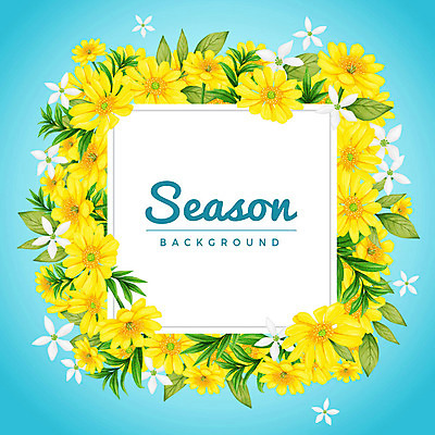 PSD 계절 꽃 백그라운드 꽃백그라운드 일러스트 사각프레임 사람없음 사각형 꽃프레임 국내일러스트 도형 식물 프레임 파일형식