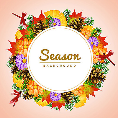 PSD 계절 백그라운드 단풍 꽃백그라운드 여러마리 일러스트 사람없음 가을 원형 잠자리 코스모스 솔방울 솔잎 원형프레임 꽃프레임 가을배경 국내일러스트 도형 꽃 다수 곤충 잎 프레임 파일형식 가을_계절