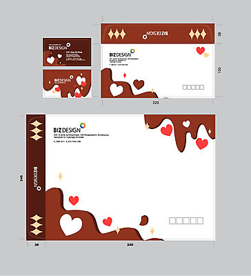 템플릿 명함 명함템플릿 서류봉투 편지봉투 사람없음 세트 초콜릿 하트 패키지 봉투템플릿 우편봉투 비즈디자인 봉투디자인 이미지템플릿 AI파일 모양 디저트 봉투 편지 우편물 파일형식 벡터