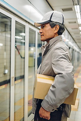 포토 JPG 노년 남자 가방 실내 한명 들기 상반신 옆모습 실버라이프 한국인 기다림 60대 실버취업 택배상자 전철역 지하철택배 노인남자한명만 국내포토 1 라이프스타일 잡화 뷰포인트 모션 사람 동양인 성인 내부 상자 구직 역 택배 남자한명만 노인남자만 파일형식
