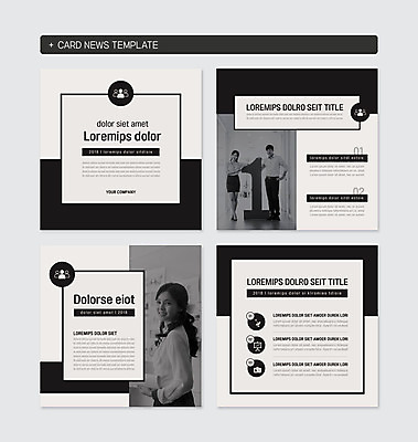 PSD 템플릿 1 여자 남자 웹템플릿 흑백 20대 성인 세명 세트 한국인 비즈니스맨 비즈니스우먼 성인만 카드뉴스 정방형 이미지템플릿 비즈니스 촬영기법 사람 동양인 청년 직장인 파일형식