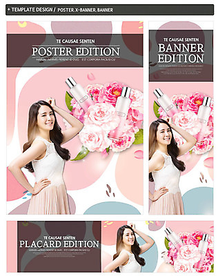 PSD 템플릿 배너 배너템플릿 여자 가로배너 꽃 ZIP 포스터 세로배너 허리손 한명 미소 상반신 20대 성인 세트 손들기 한국인 현수막 스킨 로션 에센스 의료성형뷰티 성인여자한명만 식물 1 포즈 모션 표정 사람 동양인 청년 가로 세로 화장품 여자한명만 성인여자만 파일형식