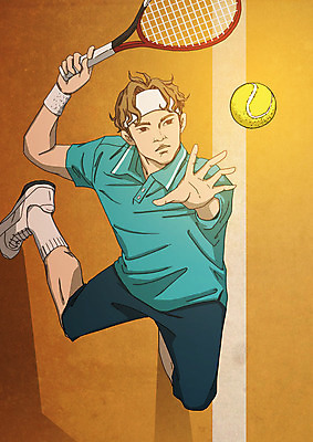 전신 PSD 남자 스포츠 일러스트 한명 들기 경기 성인 운동 테니스 테니스라켓 테니스장 테니스선수 치기 아트툰 국내일러스트 1 스포츠시설 모션 운동선수 건강 사람 구기 라켓 그림 파일형식