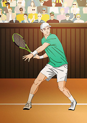 전신 PSD 여자 남자 스포츠 일러스트 서기 들기 여러명 성인 운동 테니스 테니스라켓 군중 테니스장 테니스선수 객석 아트툰 국내일러스트 다수 스포츠시설 모션 운동선수 건강 사람 구기 라켓 그림 파일형식