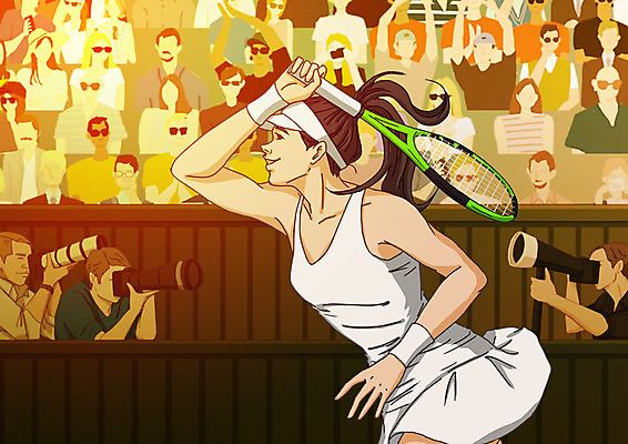 PSD 여자 남자 스포츠 일러스트 서기 들기 여러명 상반신 성인 운동 카메라 촬영 테니스 테니스라켓 군중 테니스장 테니스선수 객석 아트툰 국내일러스트 다수 스포츠시설 모션 운동선수 건강 사람 전자제품 구기 라켓 그림 파일형식