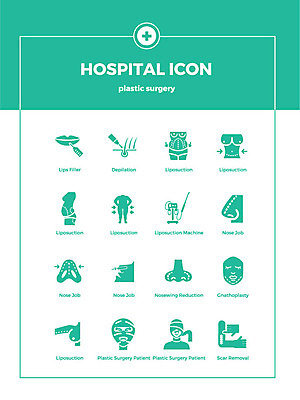 아이콘 사람모양 병원 사람없음 세트 환자 성형수술 성형외과 지방흡입 탈모 흉터 2D아이콘 AI파일 모양 의학 수술 상처 증상 파일형식 벡터
