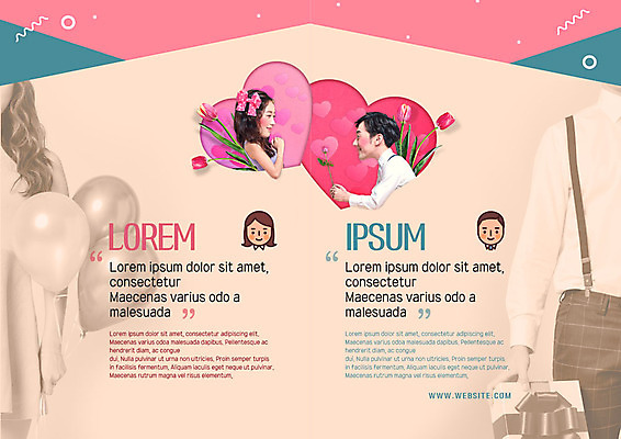 PSD 템플릿 표지디자인 북디자인 커플 출판디자인 여자 남자 내지 북커버 사람 팜플렛 상반신 20대 성인 두명 선물상자 한국인 튤립 하트 풍선 이미지템플릿 모양 꽃 관계 선물 동양인 청년 상자 파일형식