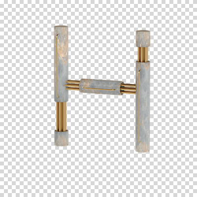 편집이미지 문자 알파벳 영어 대문자 타이포그라피 사람없음 3D소스 3D 디지털합성 파이프 H PNG 편집소스 파일형식