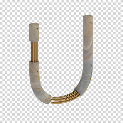 편집이미지 문자 알파벳 영어 대문자 타이포그라피 사람없음 3D소스 3D U 디지털합성 파이프 PNG 편집소스 파일형식