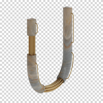 편집이미지 문자 알파벳 영어 대문자 타이포그라피 사람없음 3D소스 3D U 디지털합성 파이프 PNG 편집소스 파일형식