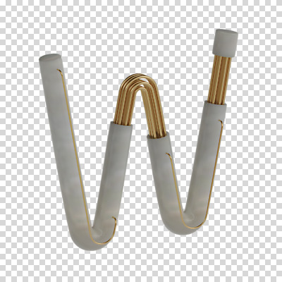 편집이미지 문자 알파벳 영어 대문자 타이포그라피 사람없음 3D소스 3D 디지털합성 파이프 W PNG 편집소스 파일형식