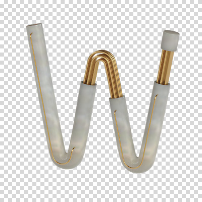 편집이미지 문자 알파벳 영어 대문자 타이포그라피 사람없음 3D소스 3D 디지털합성 파이프 W PNG 편집소스 파일형식