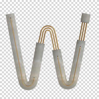 편집이미지 문자 알파벳 영어 대문자 타이포그라피 사람없음 3D소스 3D 디지털합성 파이프 W PNG 편집소스 파일형식