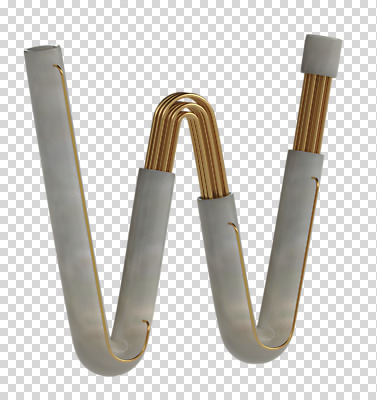 편집이미지 문자 알파벳 영어 대문자 타이포그라피 사람없음 3D소스 3D 디지털합성 파이프 W PNG 편집소스 파일형식